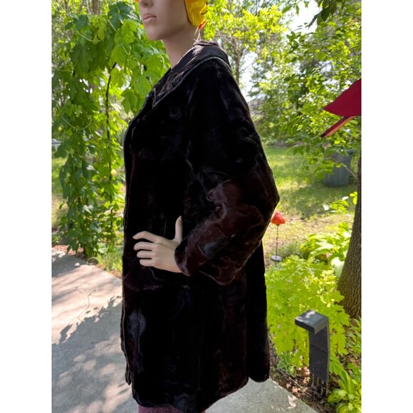 Vintage 60s ASTRAKHAN Fur Coat Persian Lamb BROADTAIL - Picture 13 of 16